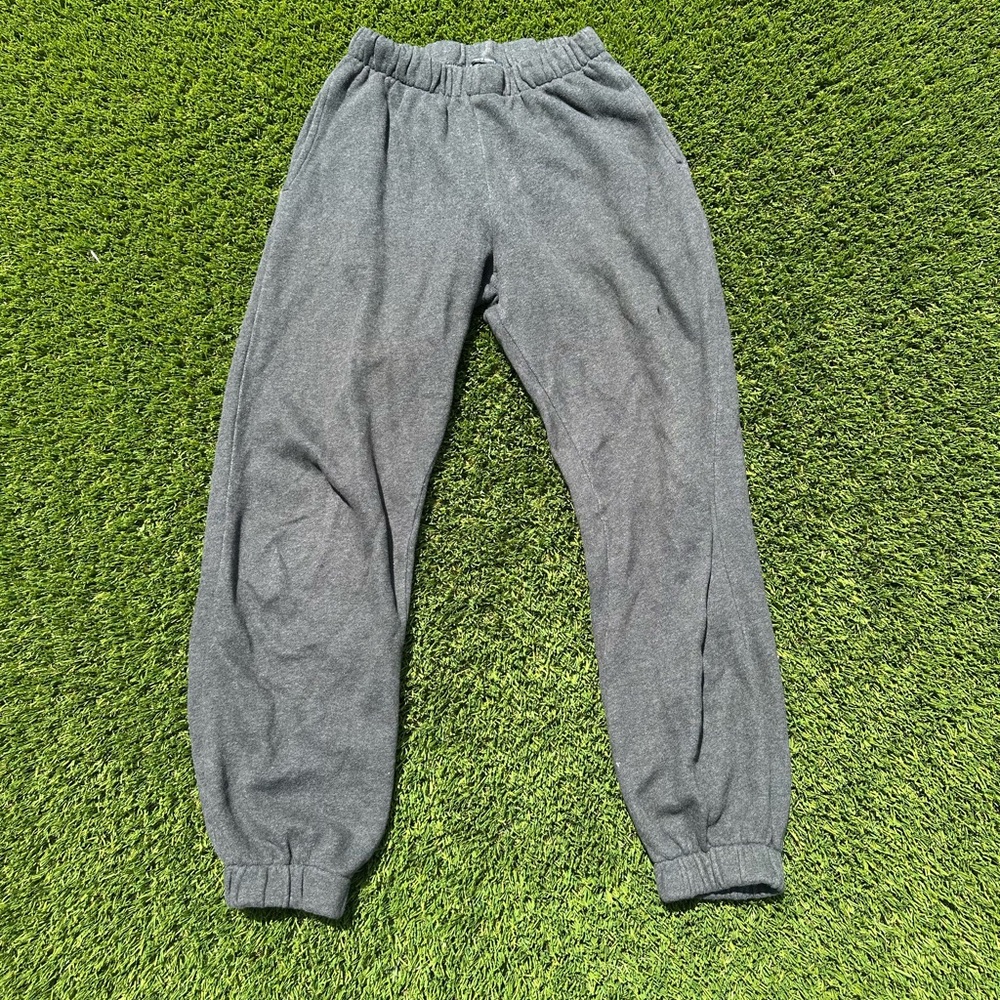 Brandy Melville Gray Track Pants with Elastic Waistband